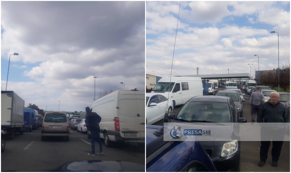 FOTO. Nebunie în PTF Petea: ”Stăm deja de două ore. Am înaintat un metru în 40 de minute”