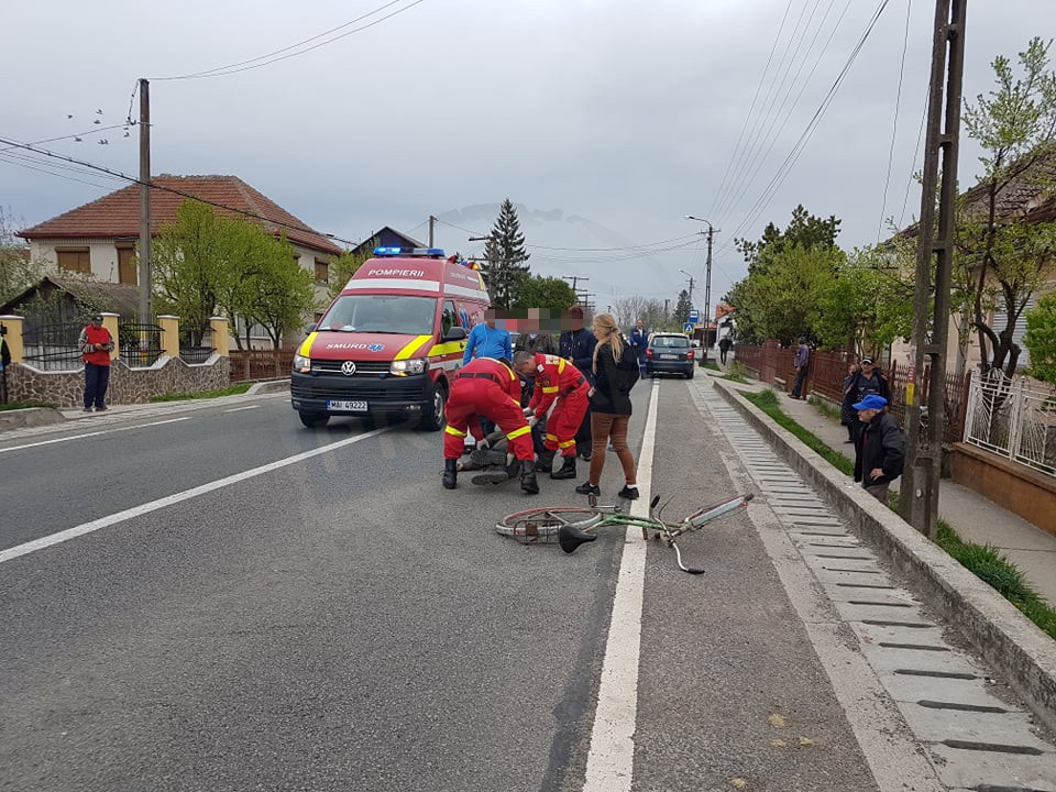 FOTO. Incident grav pe DN 19, în județul Satu Mare. Biciclist în stop cardio-respirator
