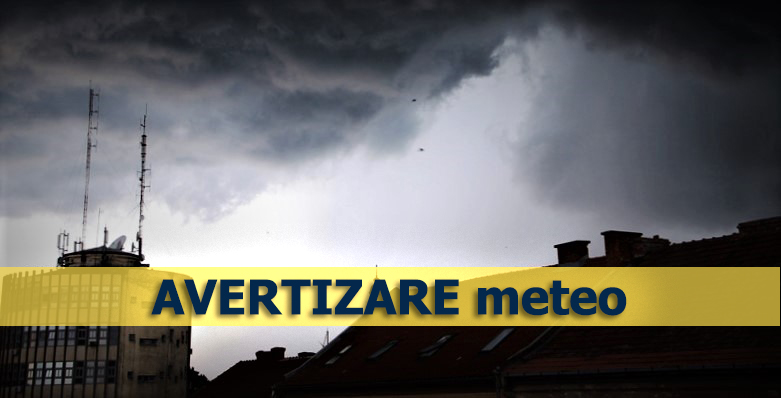 Avertizare meteorologică. Urmează furtuni în mai multe zone din țară
