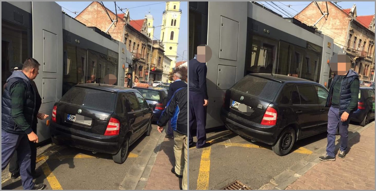 FOTO. Un sătmărean a blocat un tramvai. Modelul ”Satu Mare”, exportat și la Oradea