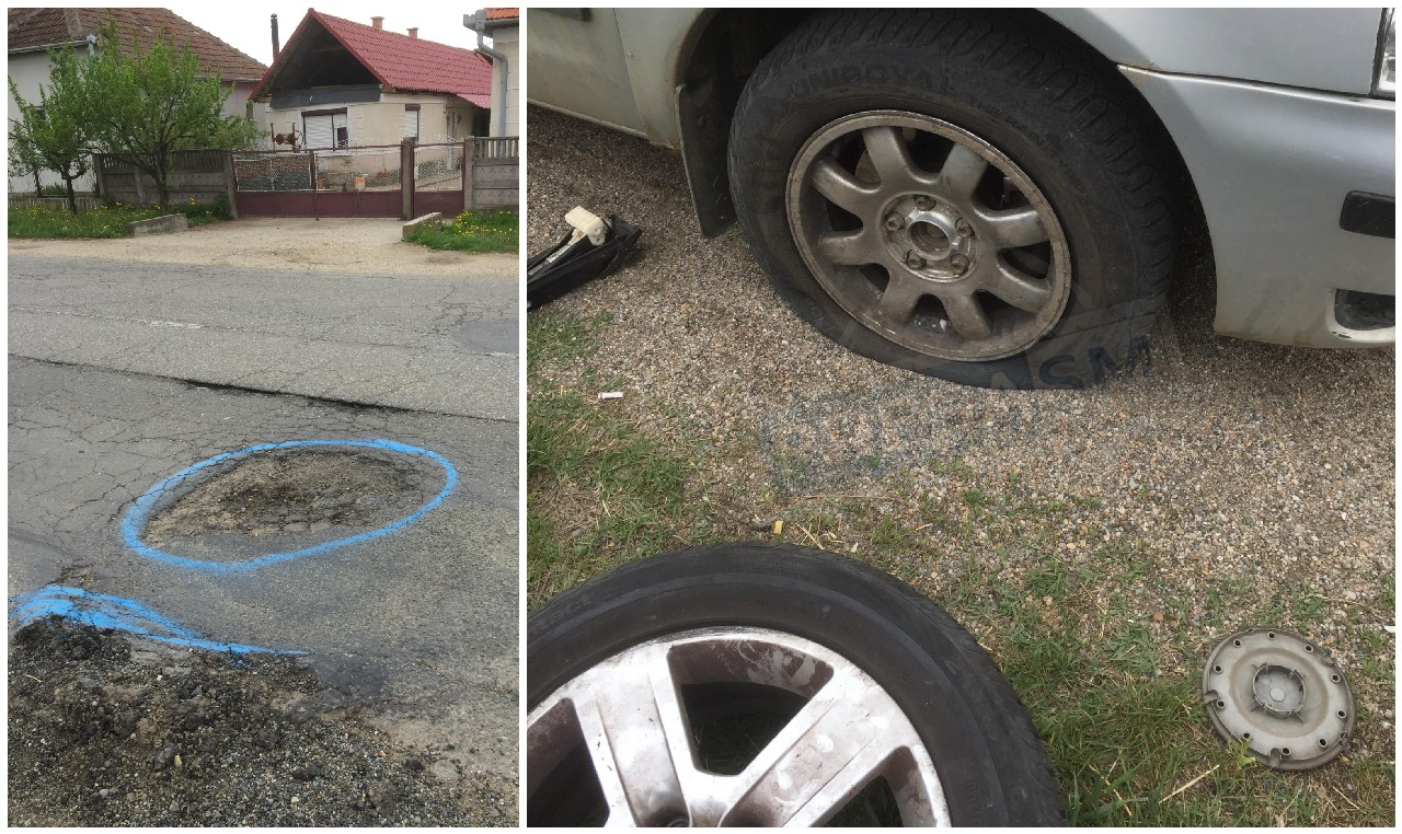 FOTO. Drumul groazei. O mămică, cu doi copii, a rămas cu mașina în drum, în județ