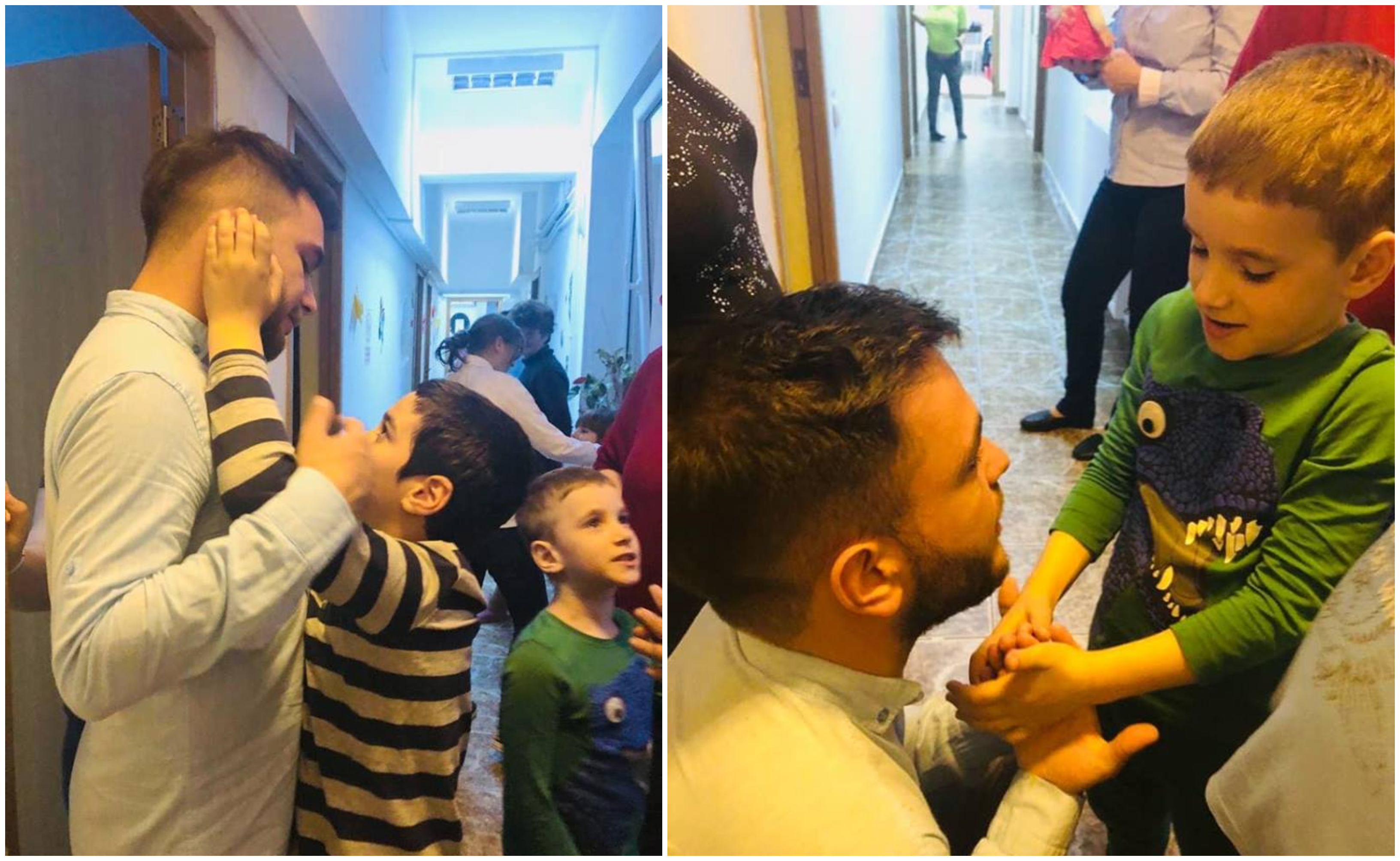 FOTO. Rafaelo Varga, alături de orfani. Abandonat la naștere, acum oferă dragoste