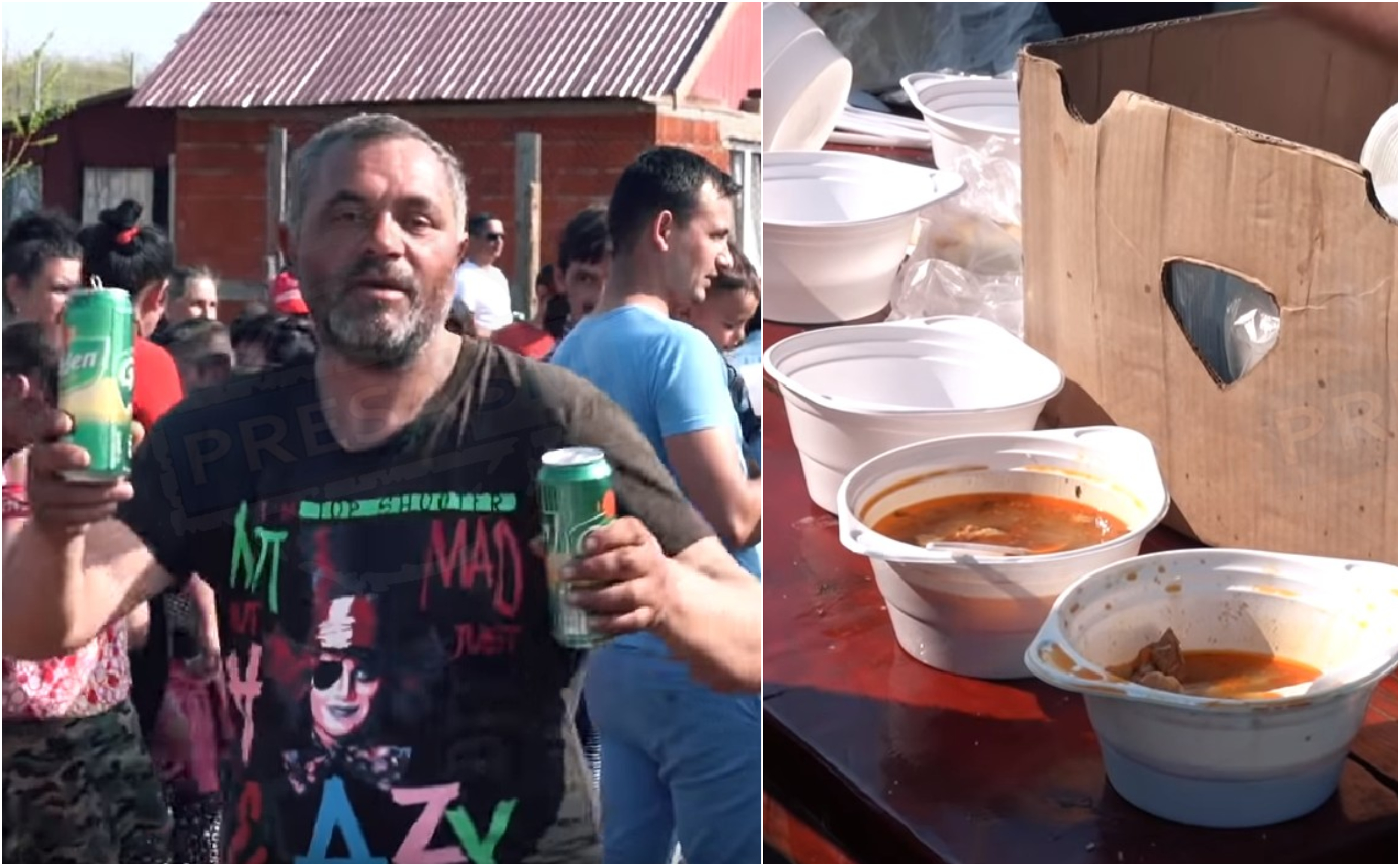 VIDEOREPORTAJ. A început marea momire a țiganilor din județ? Gulyaș, alcool și promisiuni pentru voturi?!