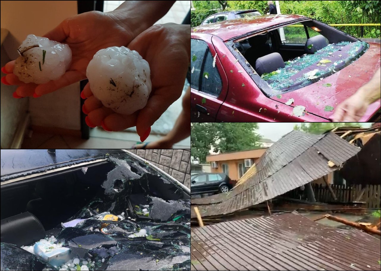 VIDEO. Furtunile și grindina au făcut ravagii în județele vecine. Încă se inventariază pagublele