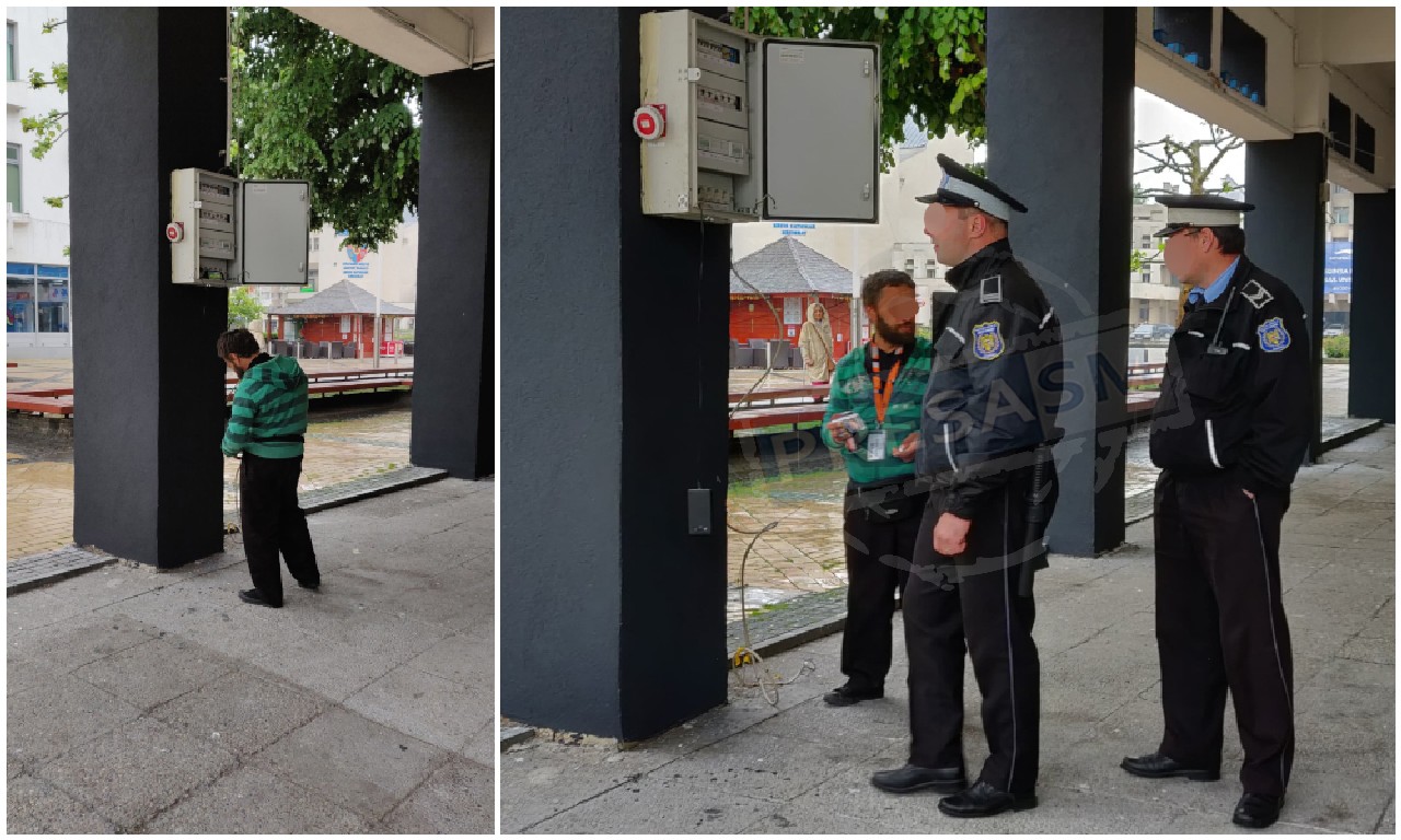 FOTO. Cum își încarcă ”boschetarii” telefoanele gratis, pe stradă. Sătmarul minunilor!