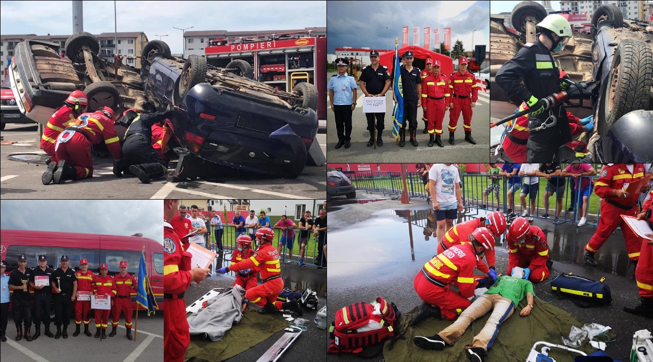 FOTO. Pompierii sătmăreni, pe podium și la competiția de descarcerare