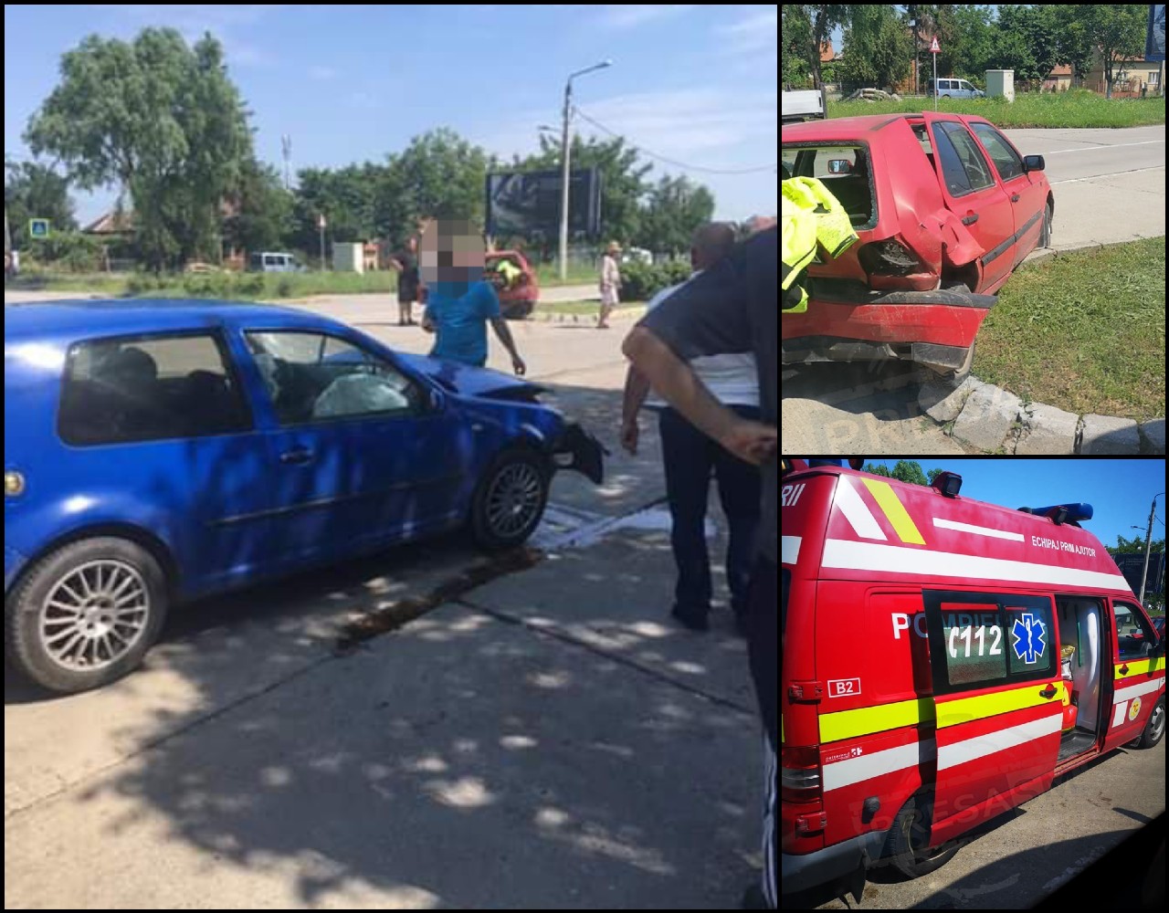 FOTOGALERIE. Accident cu victimă pe Drumul Botizului. Impact violent între două mașini