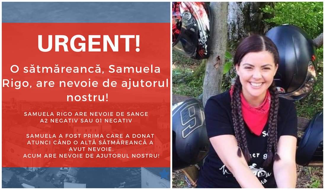 RECORD de donatori pentru salvarea sătmărencei Samuela Rigo