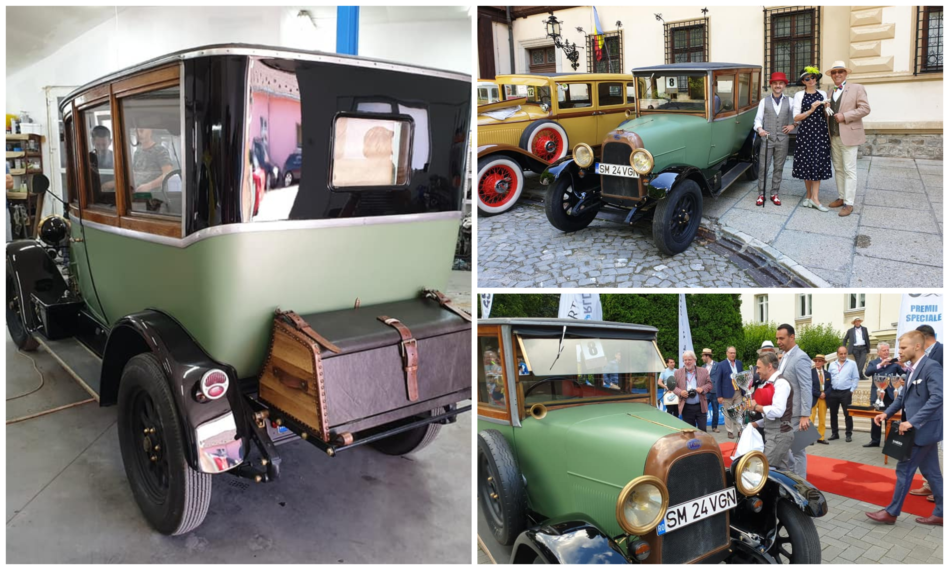 FOTO. Sătmăreanul care a recondiționat un FIAT de 95 de ani. A luat marele premiu la Sinaia!