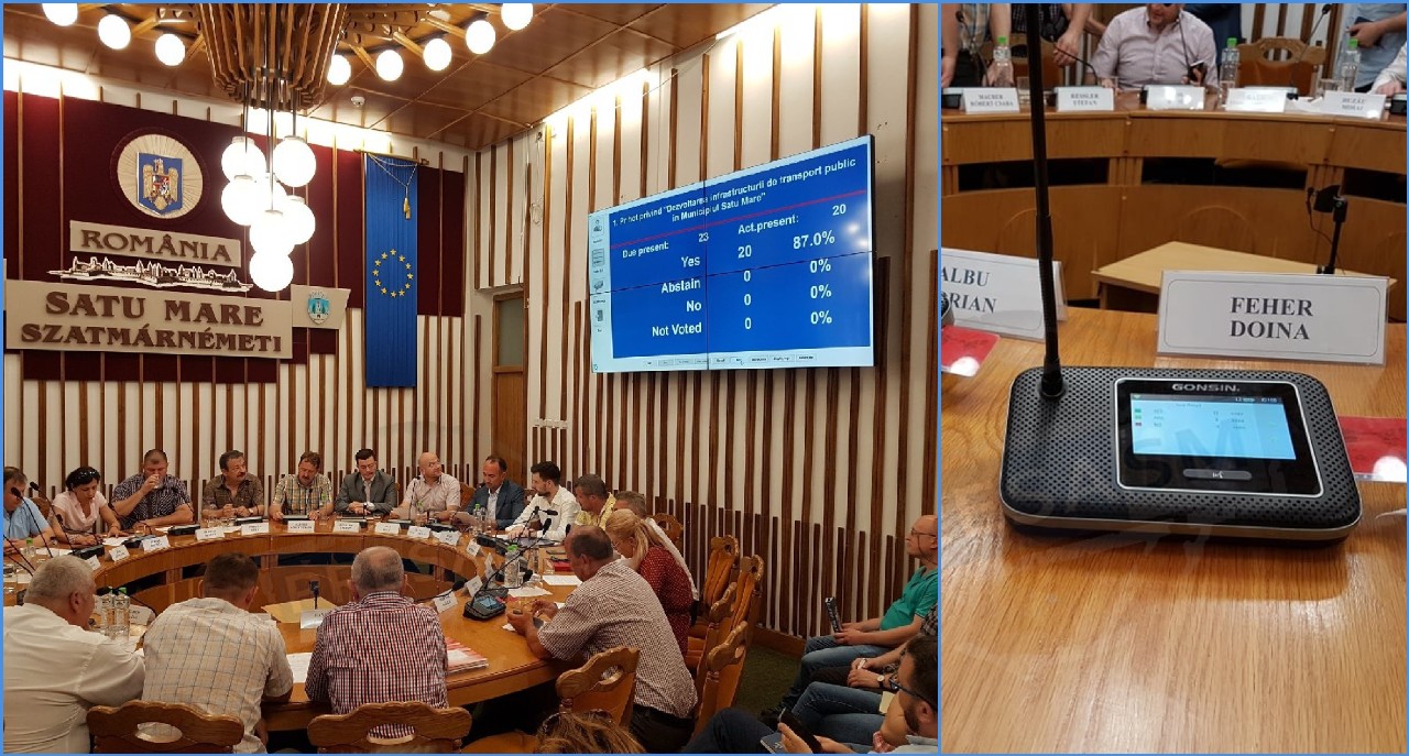 FOTO. Consilierii locali au dotări noi. Cum arată sistemul de vot electronic