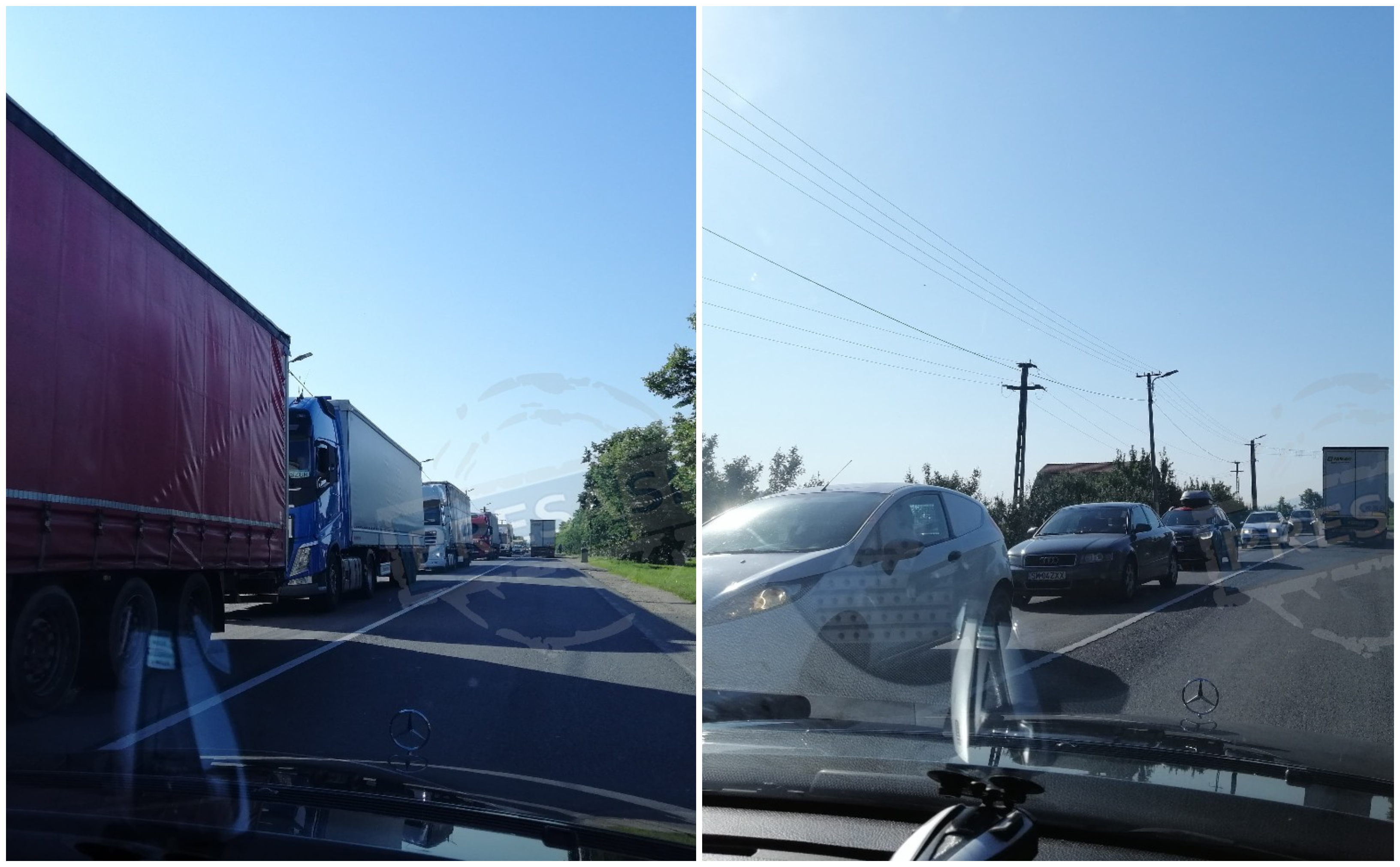 FOTO. Cozile de la PTF Petea, din cauza Poliției Ungare. COD ROȘU în vămi