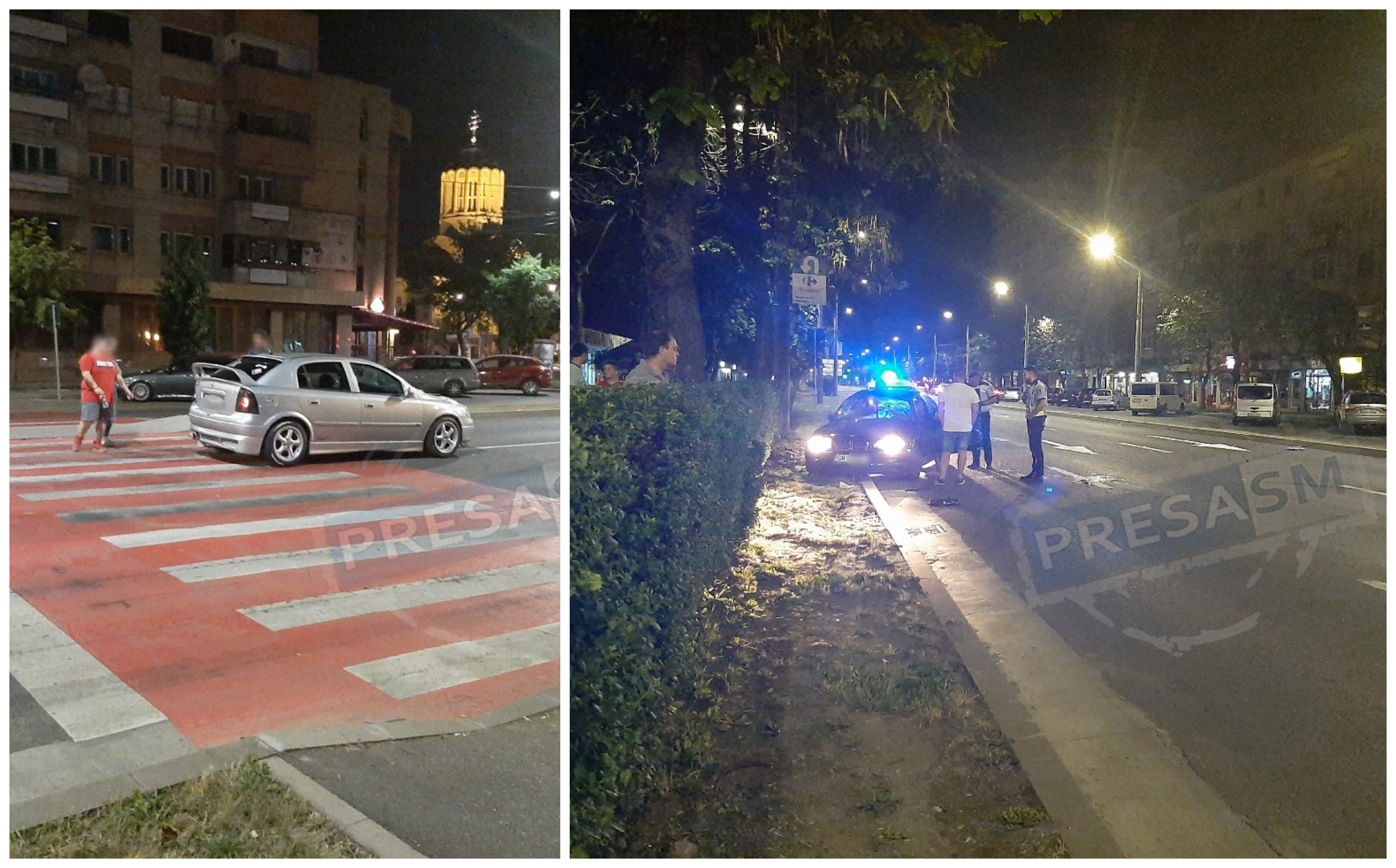 FOTOGALERIE. Un șofer beat a ”zburat” cu BMW-ul pe contrasens, pe Drumul Careiului