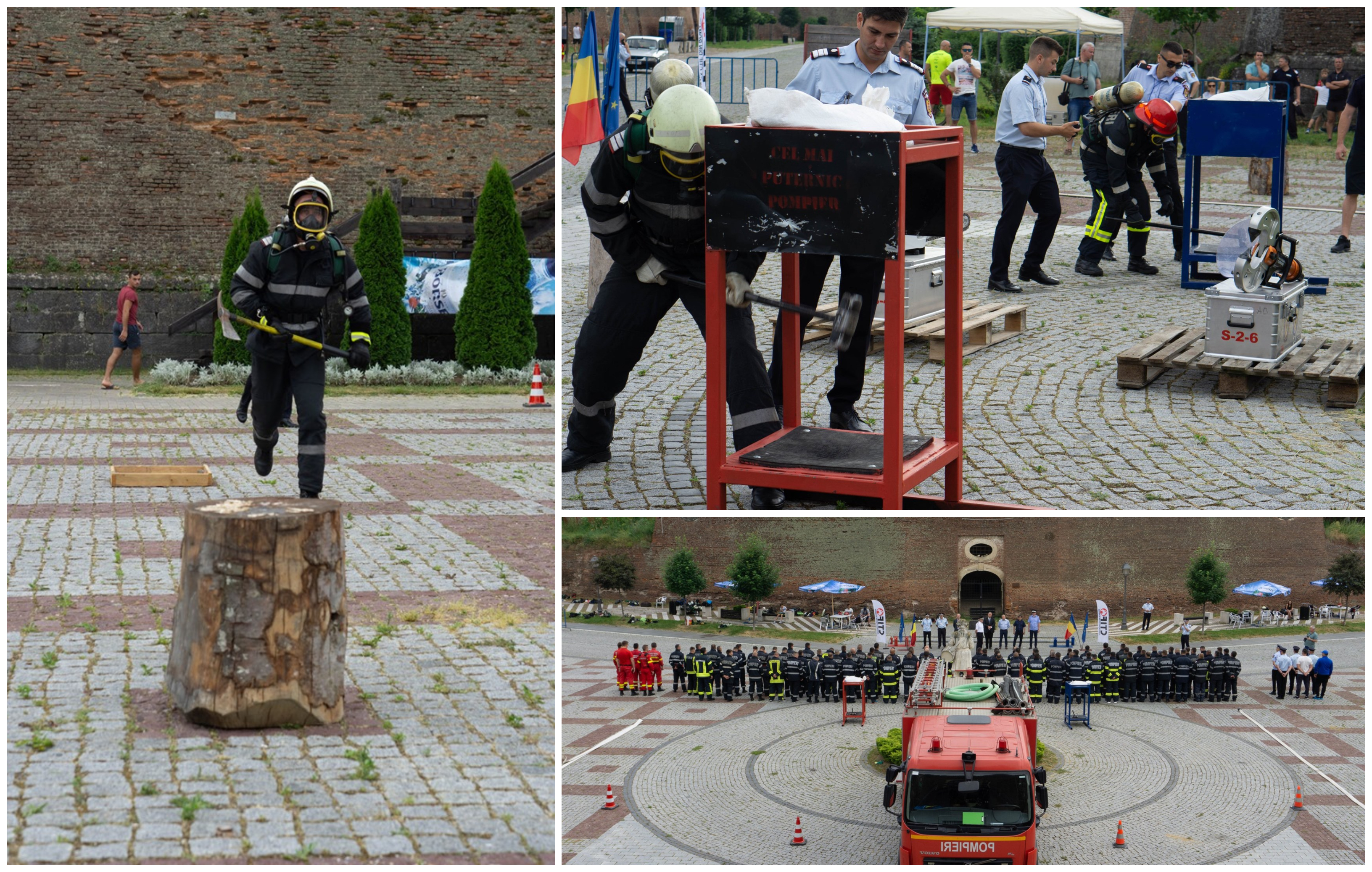 FOTO/VIDEO. Un sătmărean, printre cei mai puternici pompieri din România! Respect!