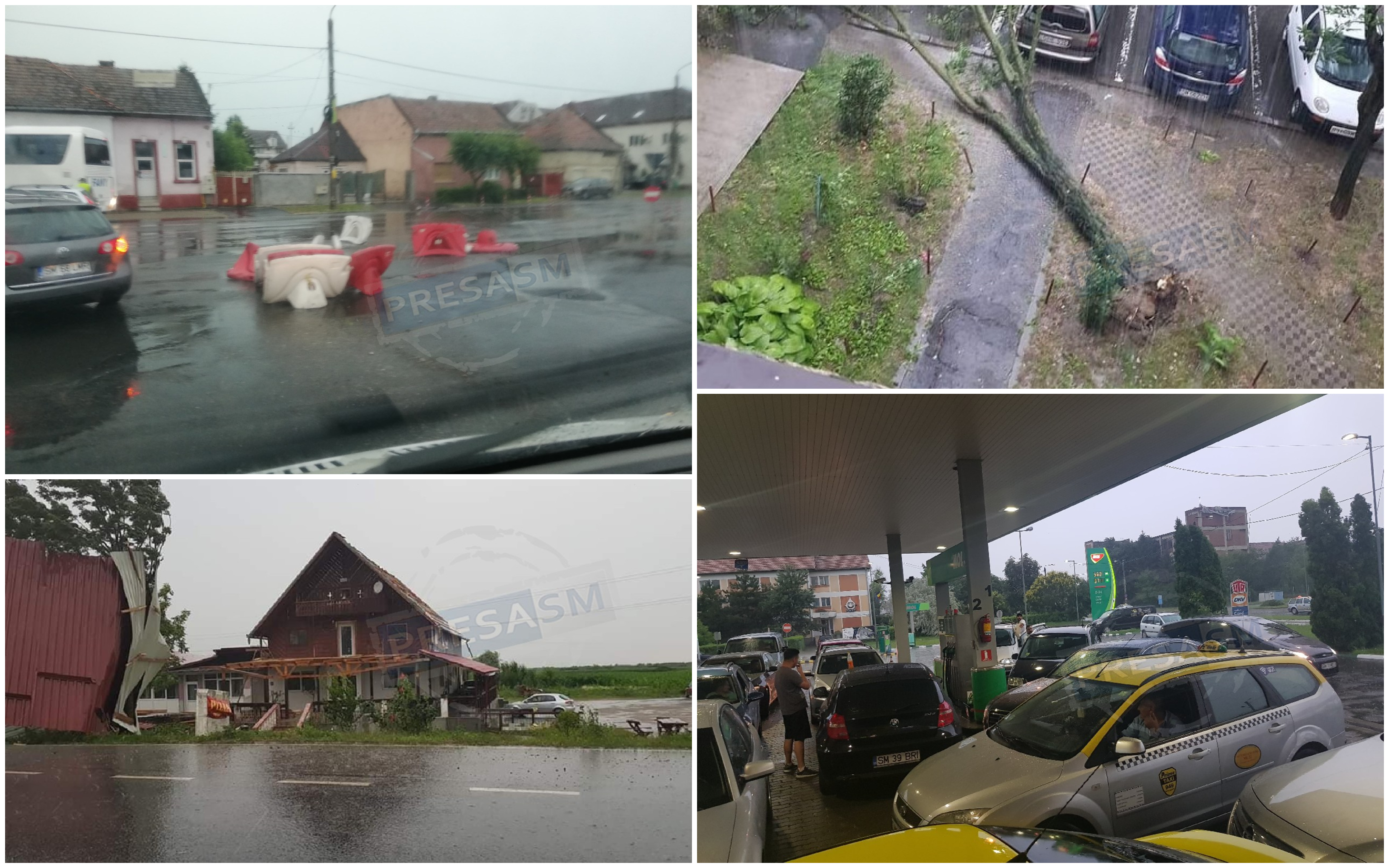 FOTOGALERIE. Sensul de la Burdea, luat de vânt. Sătmărenii au căutat refugiu peste tot!