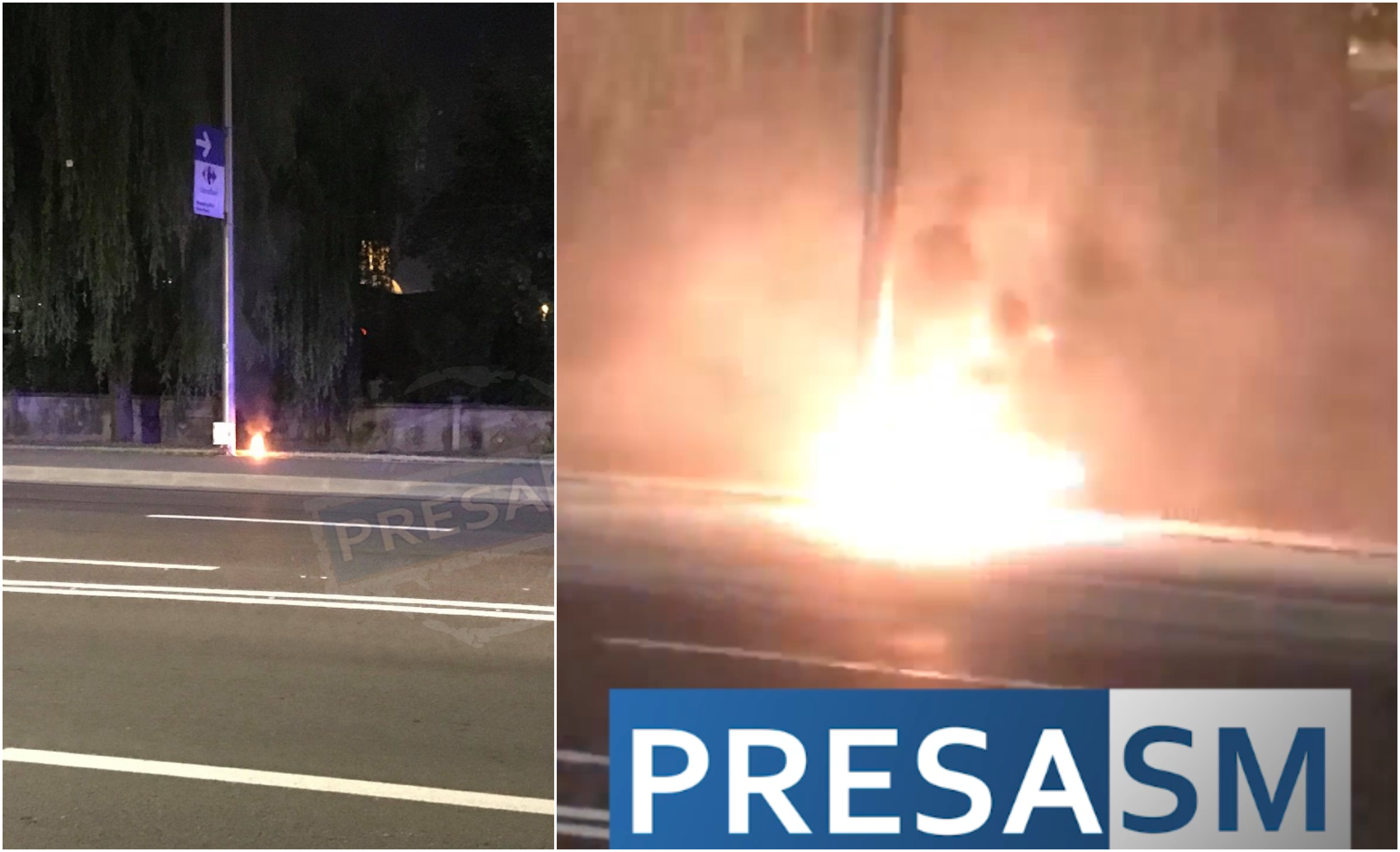 FOTO/VIDEO. Scurt-circuit pe Podul Decebal. A intervenit o echipă de la Electrica