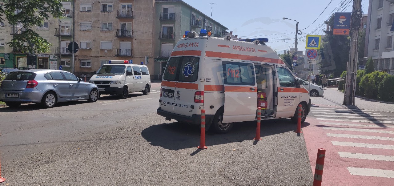 Motociclist rănit grav în centrul municipiului Satu Mare