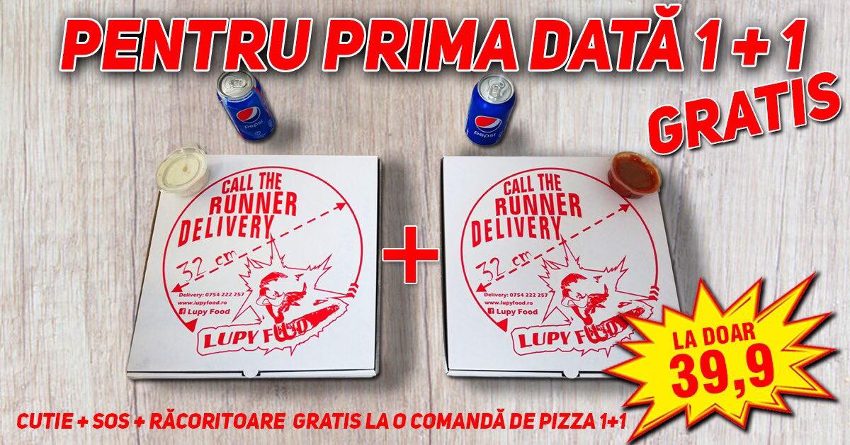 Ce ofertă în Satu Mare! Două pizza, cu suc, sos și ambalaj inclus, la 39,9 lei