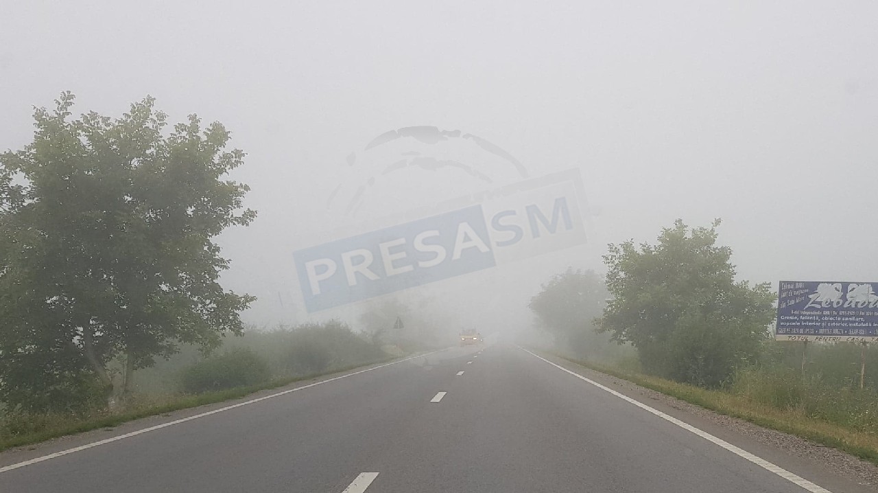 Atenție, șoferi! Ceață densă pe drumurile din județ
