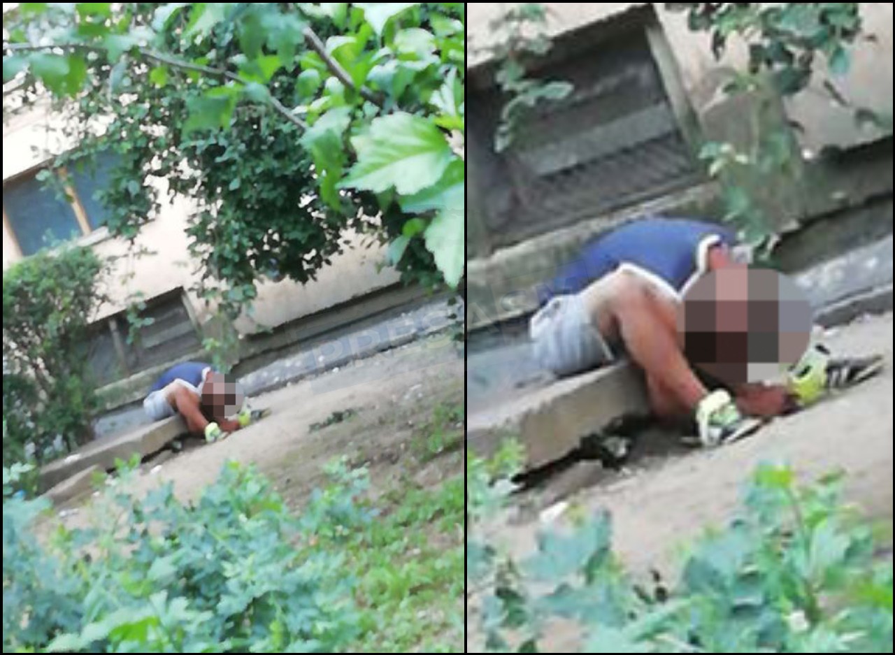 FOTO. Un nou caz "zombie", în municipiul Satu Mare. Tânăr inconștient