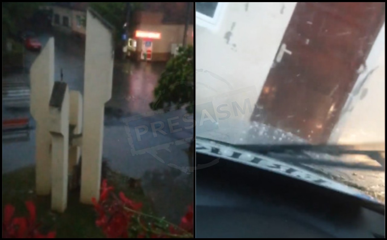 VIDEO. Codul portocaliu s-a lăsat cu mașini avariate de grindină și străzi indundate