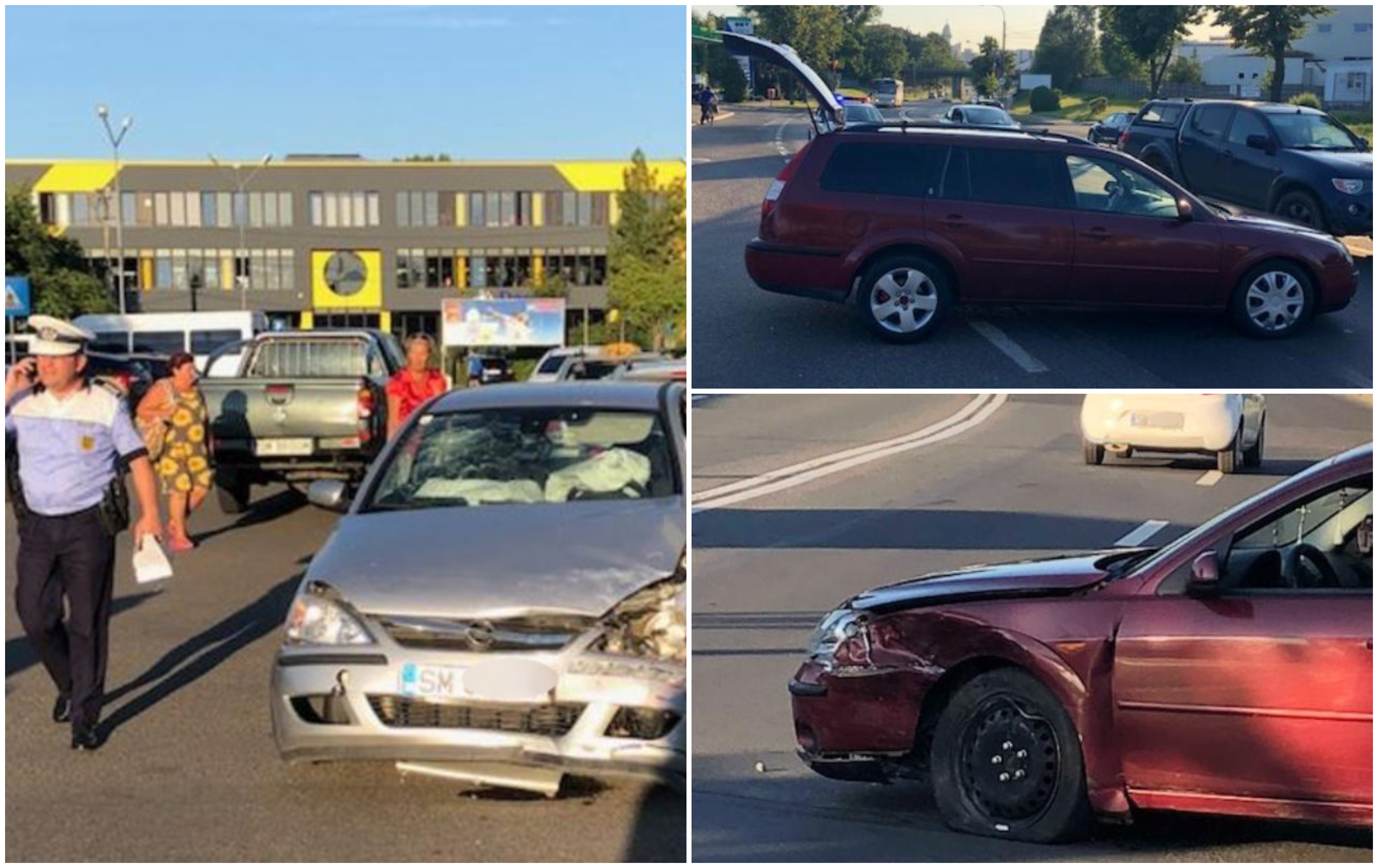 FOTO. Accident pe B-dul Henri Coandă, produs de un șofer fără permis!