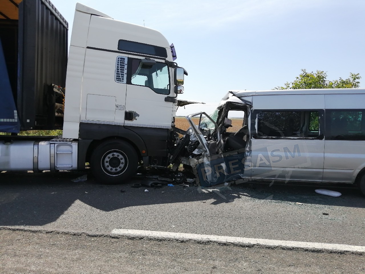 FOTO/VIDEO. Poliția Satu Mare: accidentul grav de pe DN 19, produs de o defecțiune tehnică