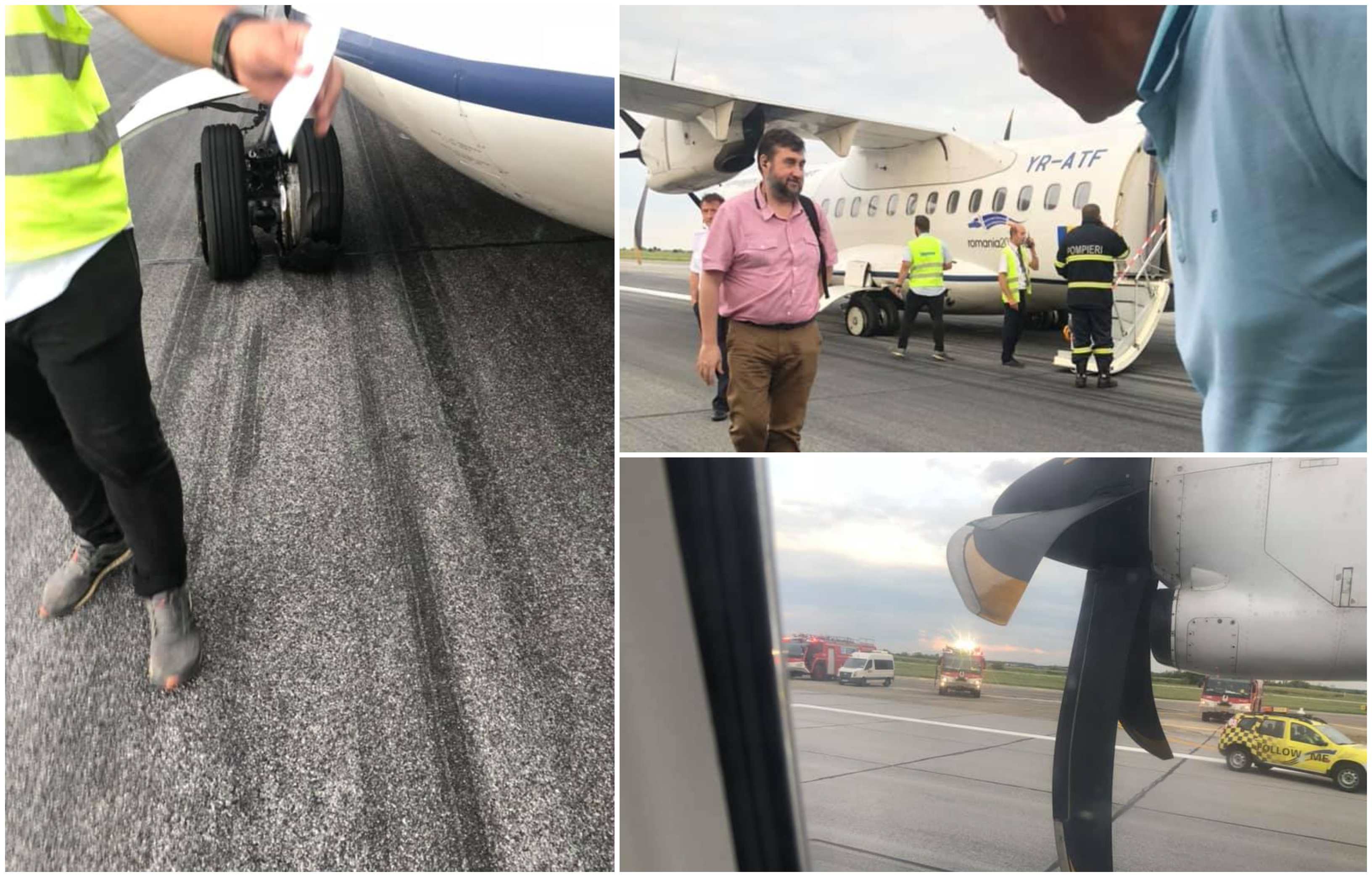 FOTO/VIDEO. Explozie și panică în avionul de la Satu Mare la București