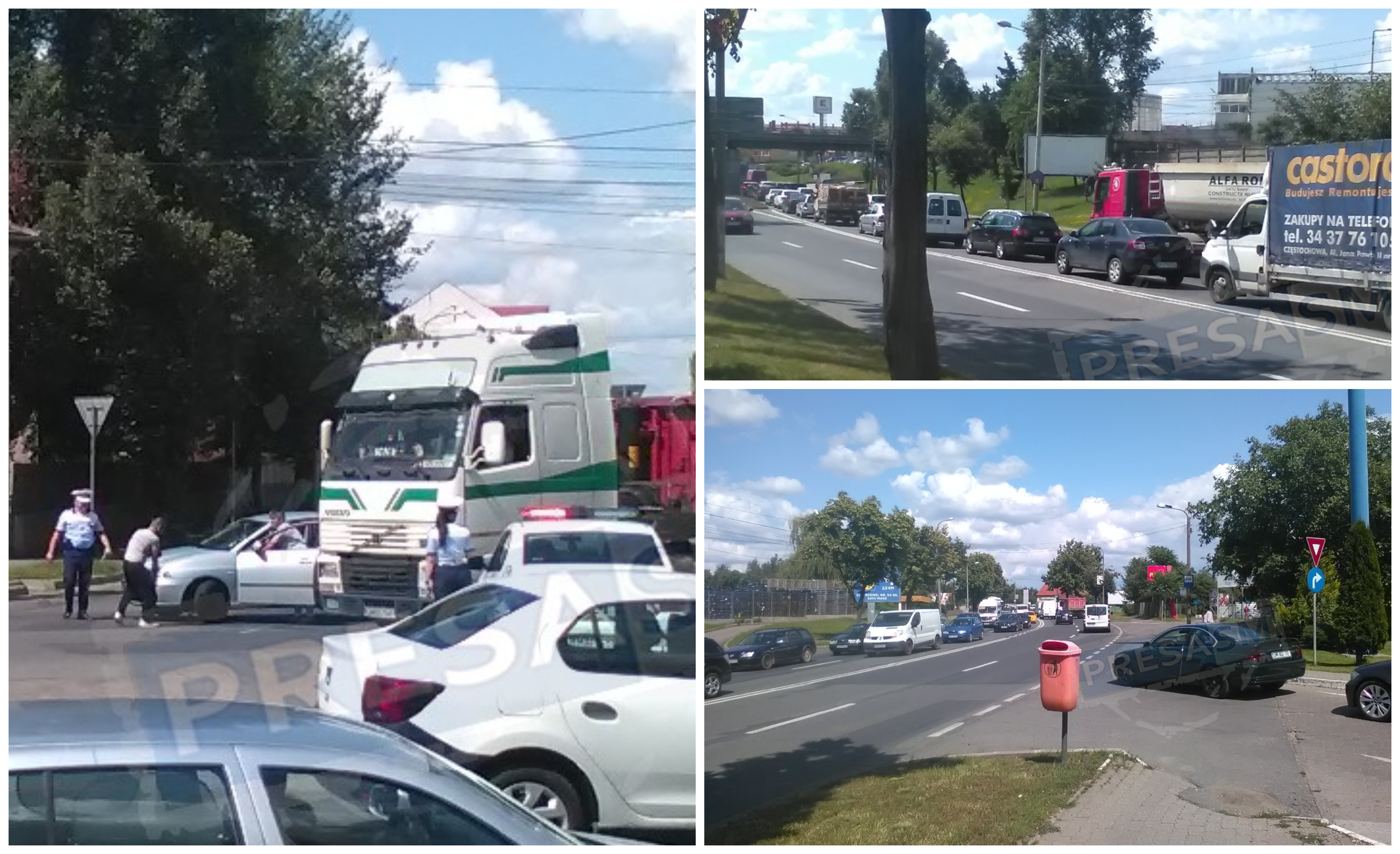 FOTOGALERIE. Incident rutier pe B-dul Henri Coandă. Cozi de sute de metri!