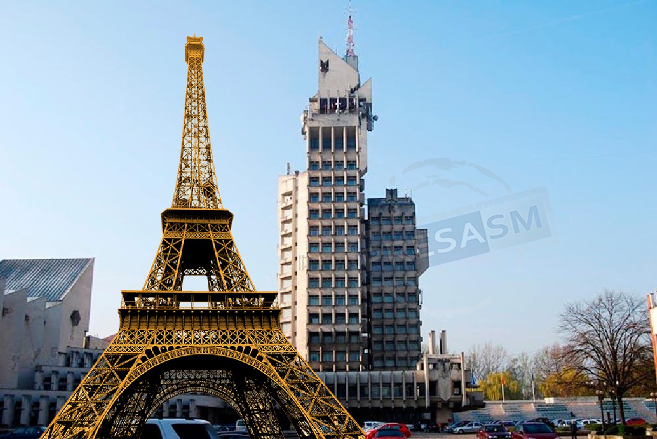 PROIECT. Palatul Administrativ ca și Turnul Eiffel. Restaurant la ultimele etaje și lift panoramic