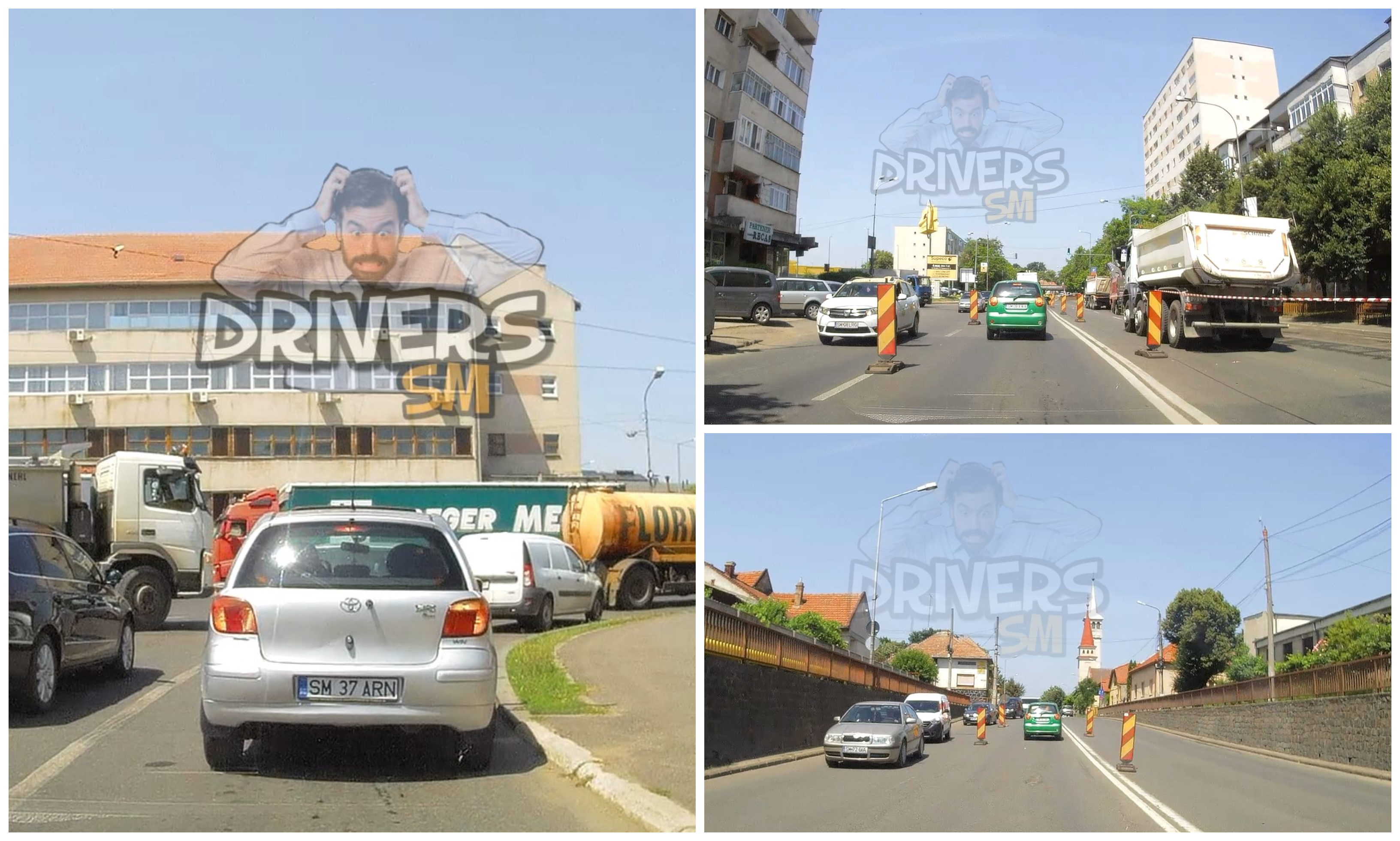 FOTO. Cozi foarte mari pe B-dele Lucian Blaga și Independenței. Trafic restricționat parțial pe B-dul Goga