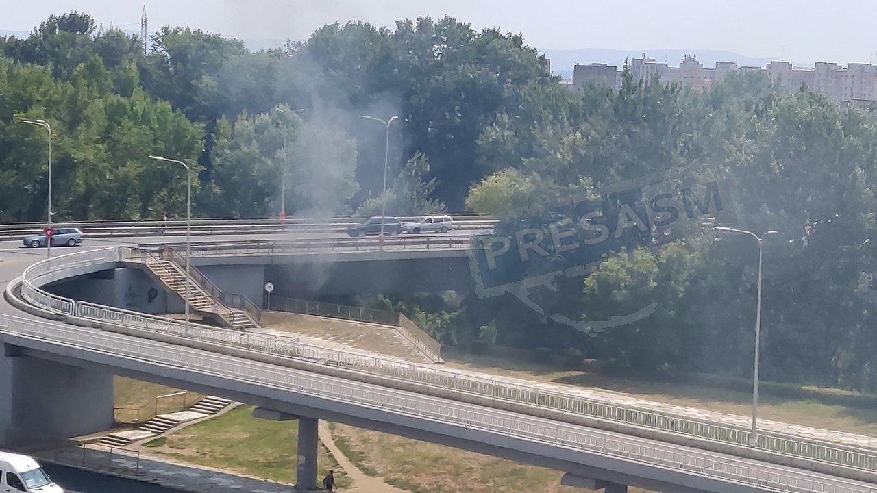 VIDEO. Incendiu sub Podul Decebal, în plină caniculă