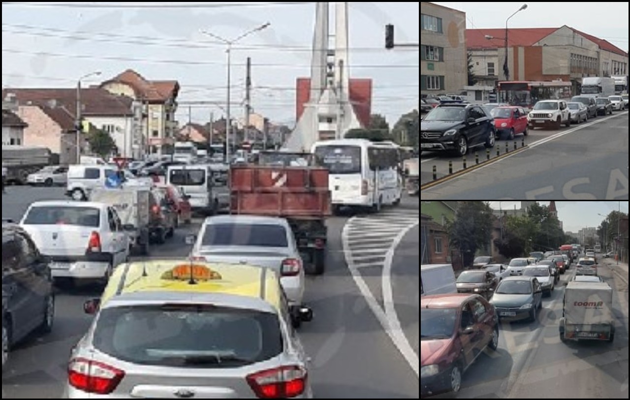 FOTOGALERIE. Satu Mare este paralizat! Podurile sunt blocate, zeci de minute de așteptare