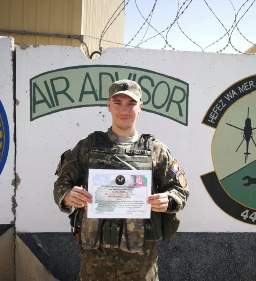 FOTO. RESPECT! Tășnădean declarat ”războinicul lunii” de americani, în Afganistan!