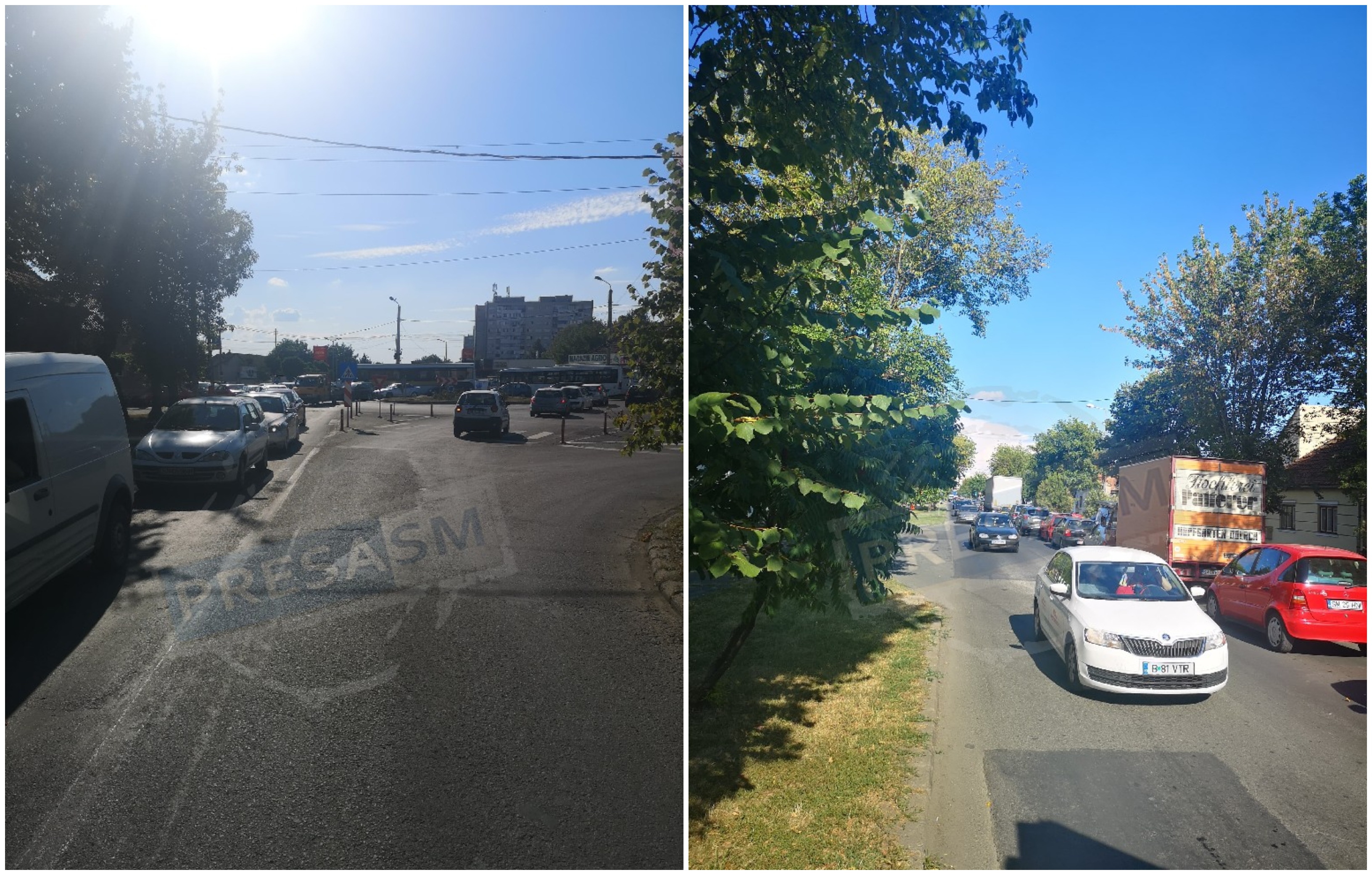 FOTO/VIDEO. Caniculă, cozi interminabile și nervi! Satu Mare, ”rupt” în două