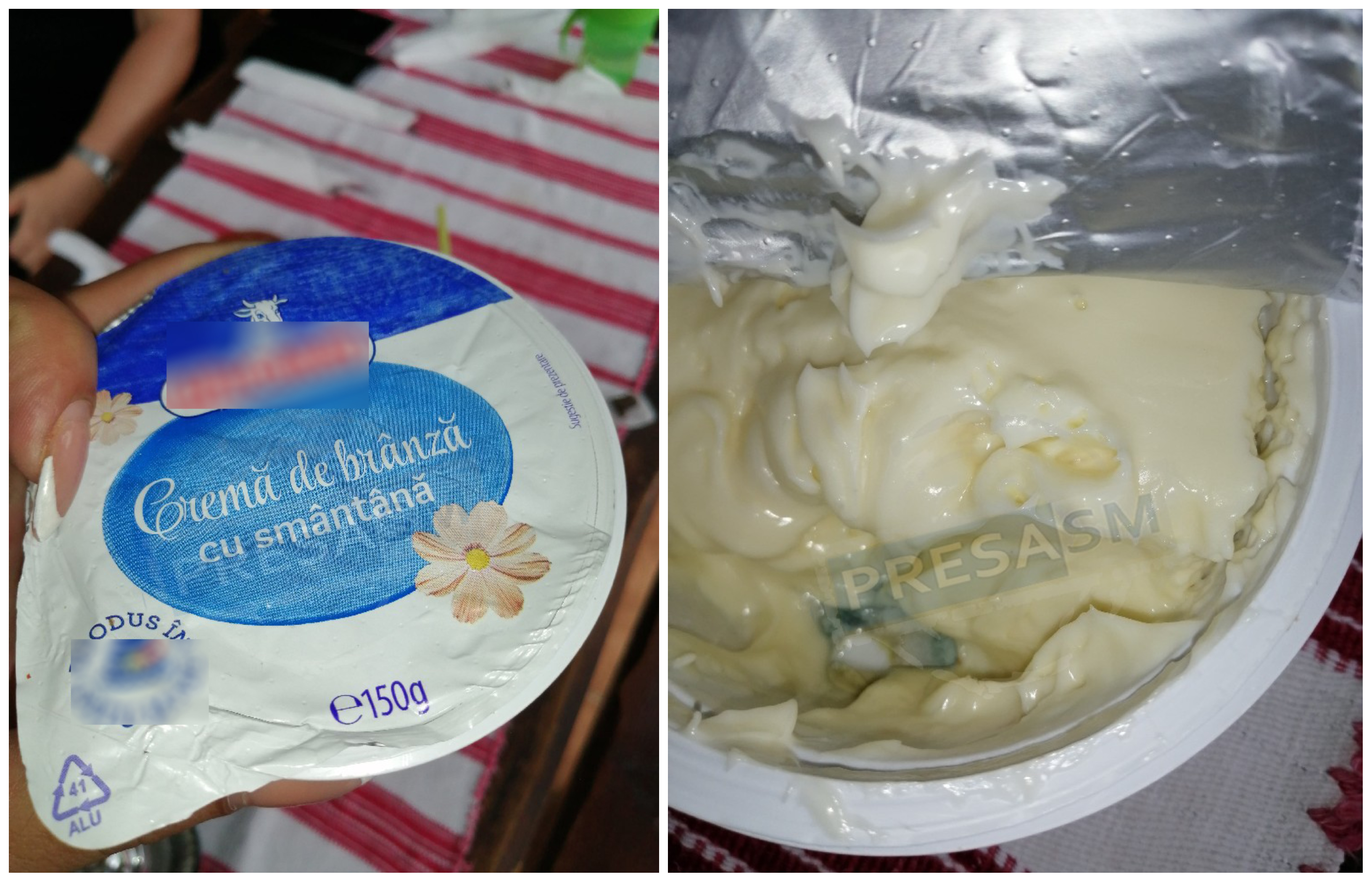 FOTO. Produs în Satu Mare: cremă de brânză cu...mucegai. Alerta unei mămici
