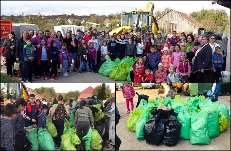 FOTO. Mobilizare exemplară a copiilor dintr-un oraș. Au făcut curățenie generală