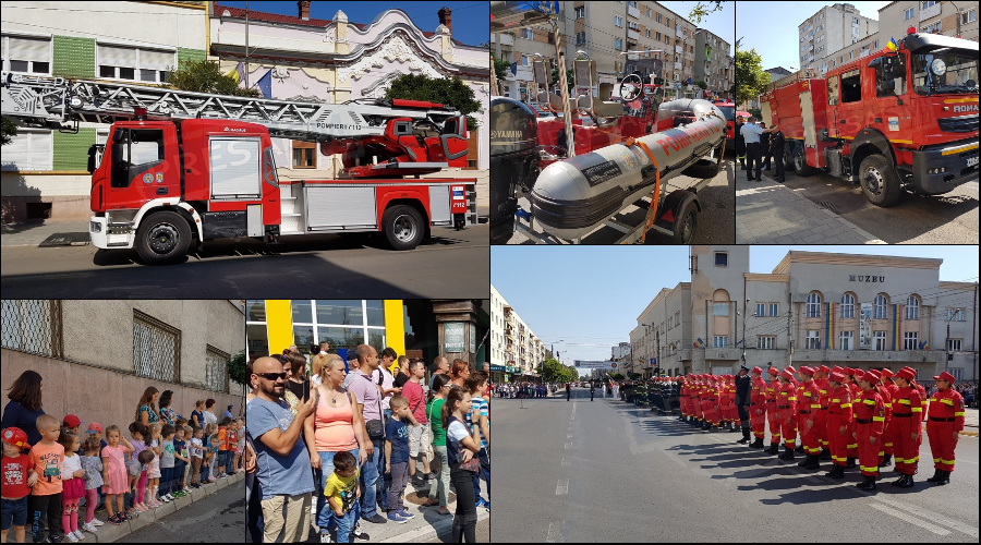 FOTO/VIDEO. La mulţi ani tuturor pompierilor! Demonstrații și paradă la Satu Mare
