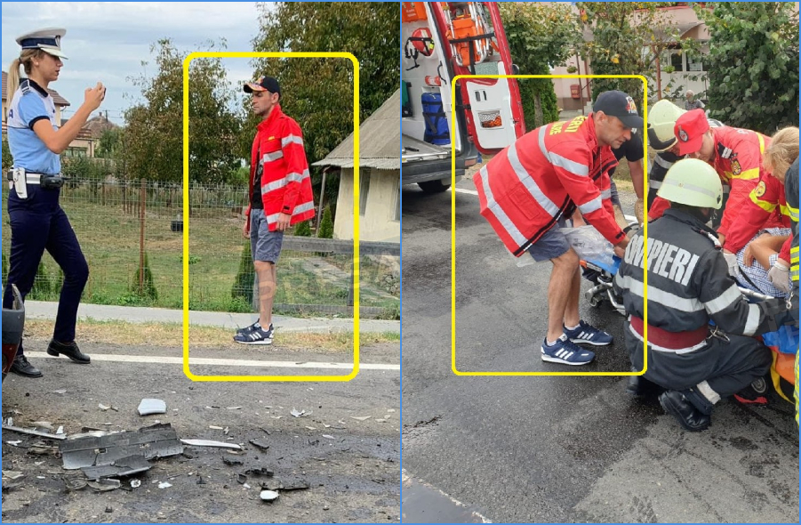 FOTOGALERIE. Eroul Olimpiu Moș a sărit printre primii să ajute victimele accidentului din Botiz