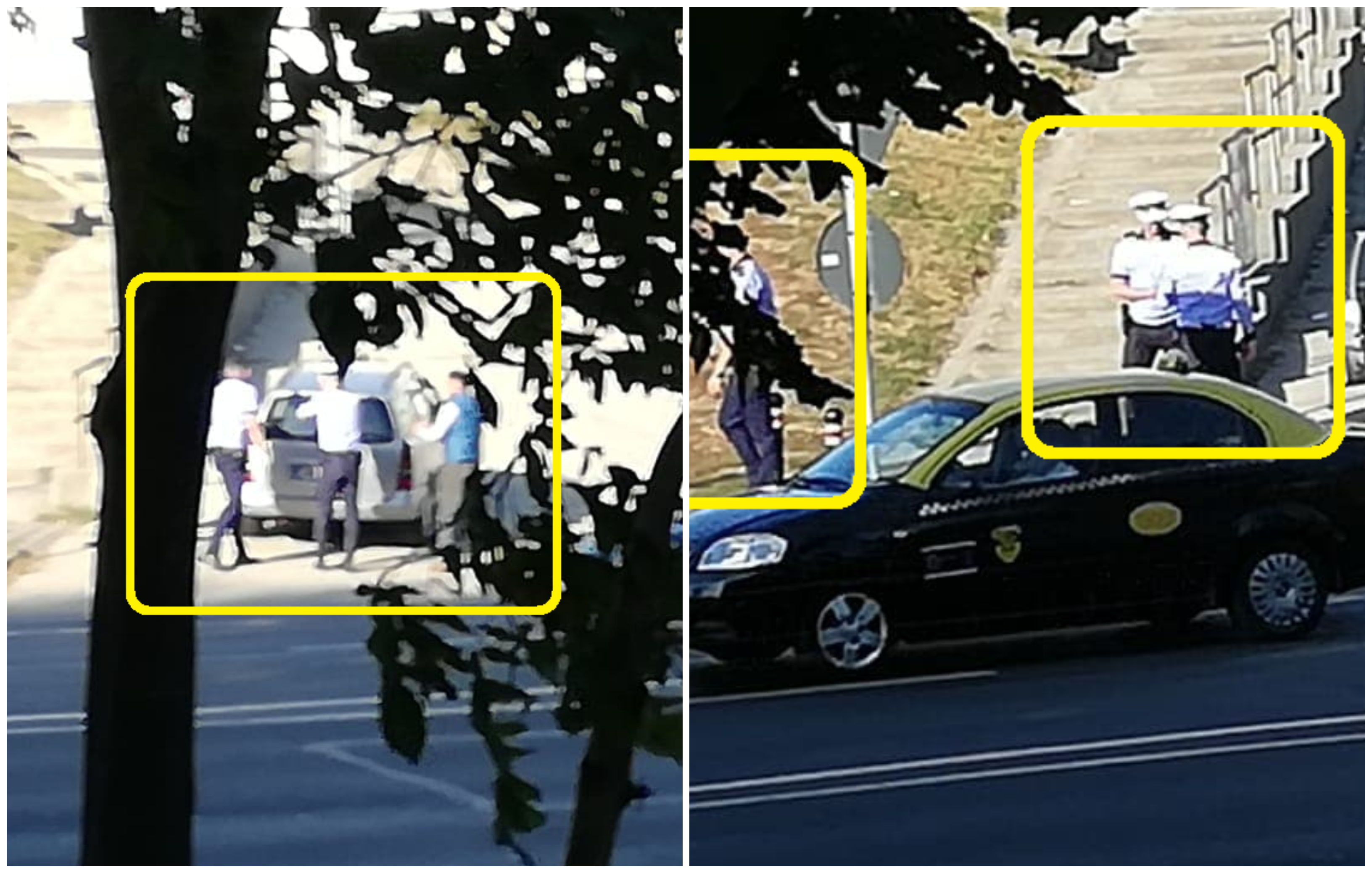 FOTO. Polițiști care merită respect! L-au ajutat pe un șofer în municipiul Satu Mare