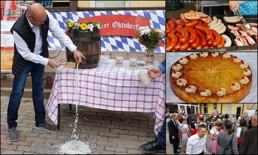 FOTO/VIDEO. A început Oktoberfest la Satu Mare. Mâncăruri gustoase și bere din plin