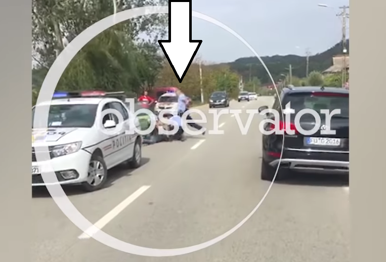 VIDEO. Tineri care au fugit de Poliţie, călcați în picioare de un jandarm