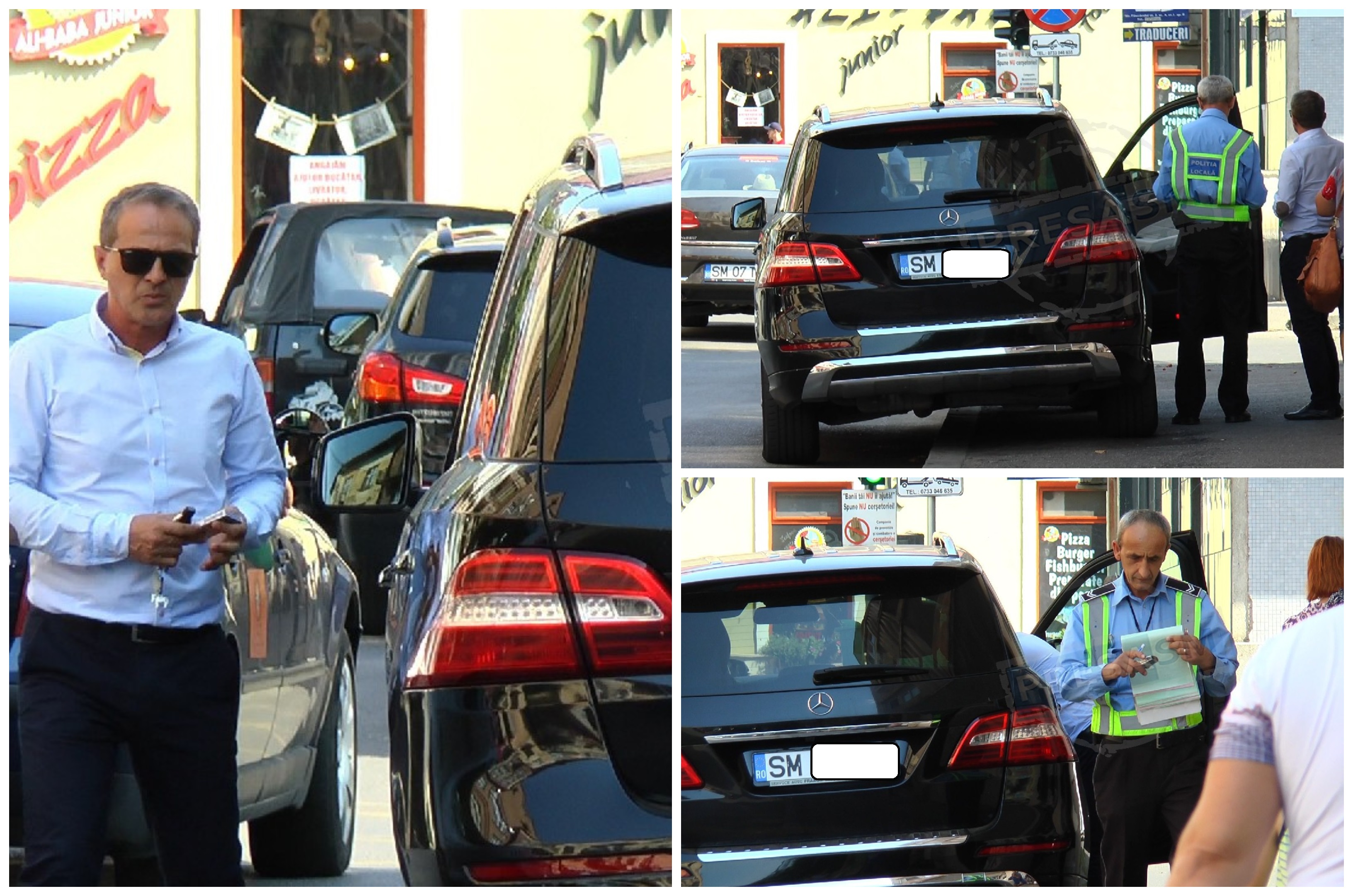 FOTO/VIDEO. Viceprimarului Albu NU i se ridică mașina! Legea este doar pentru proști