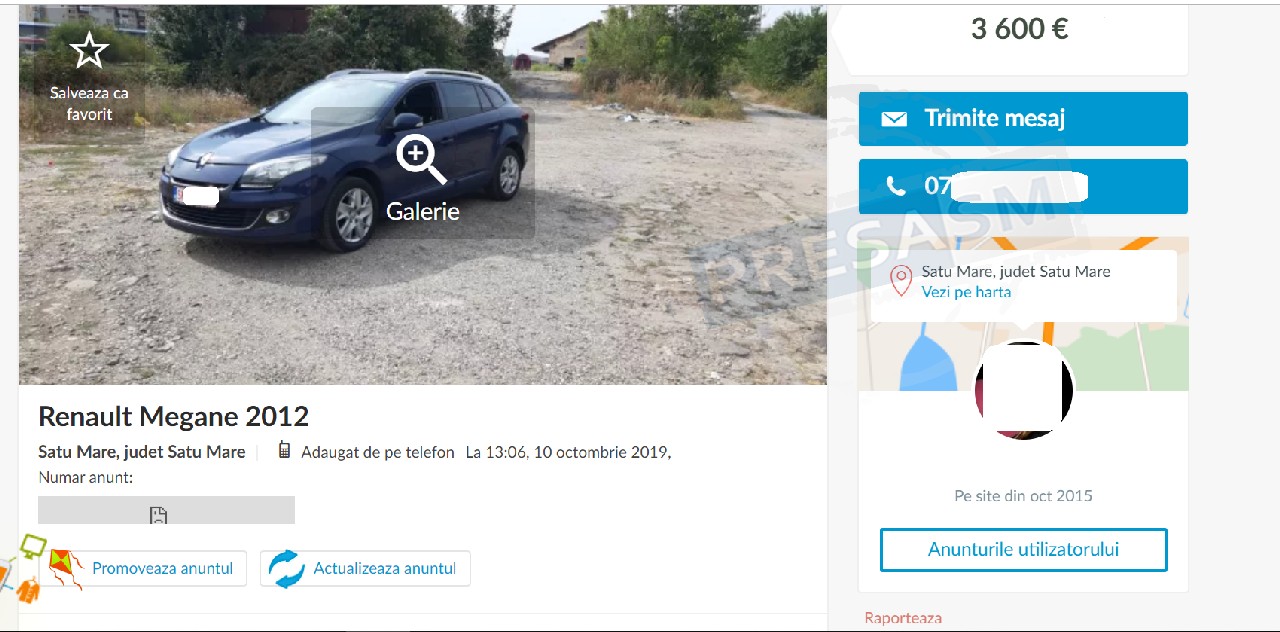 FOTO. Mașini cu kilometrajul aparent ”înjumătățit”, scoase la vândut pe internet de sătmăreni