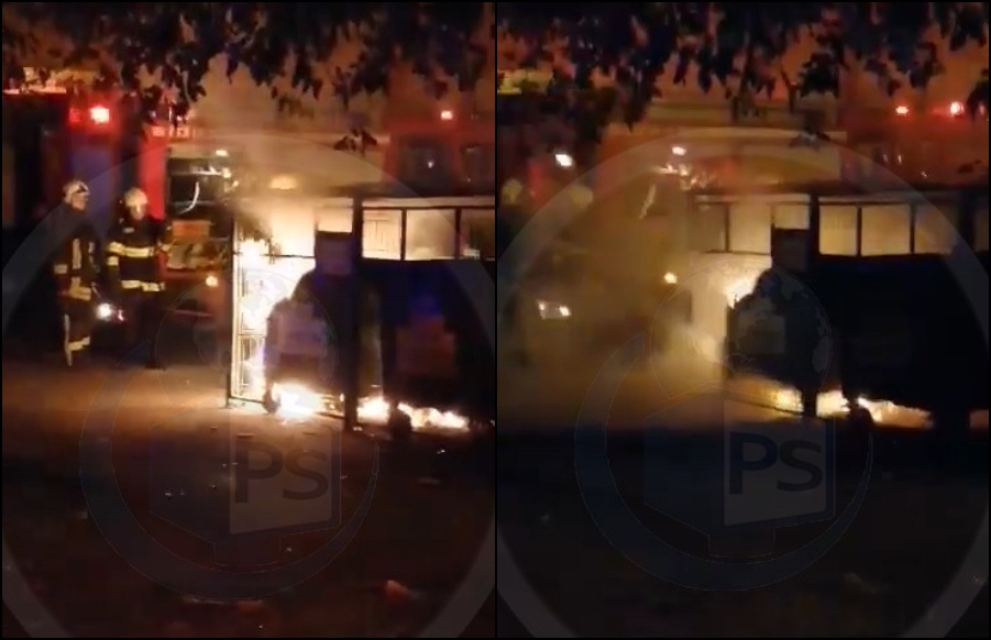 VIDEO. Tomberoane cuprinse de flăcări. Au intervenit pompierii