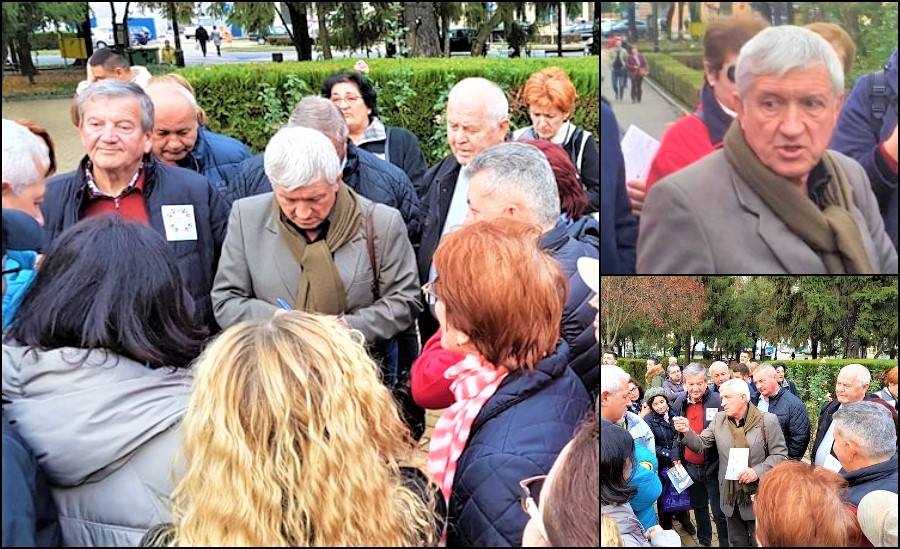 FOTO. Mircea Diaconu, la Satu Mare. Candidatul s-a întâlnit în parc cu susținătorii