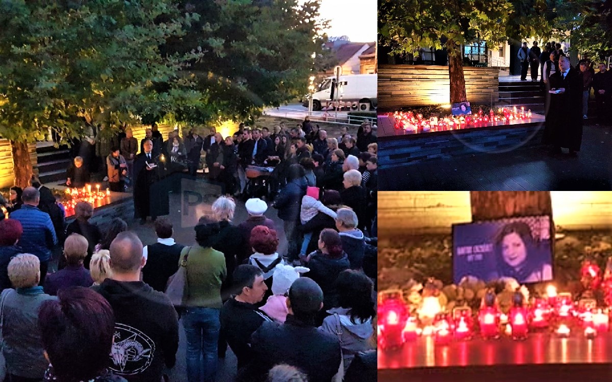 FOTO/VIDEO. Sute de persoane au aprins lumânări pentru jurnalista Bartos Erzsébet