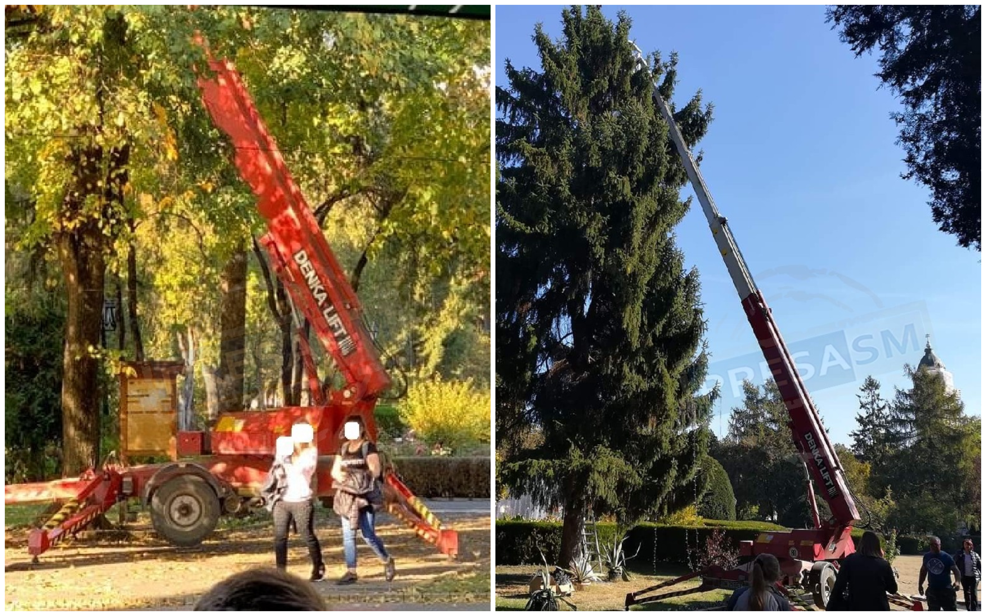 FOTOGALERIE. Crăciunul, mai repede anul acesta? Se instalează deja iluminatul festiv în Satu Mare