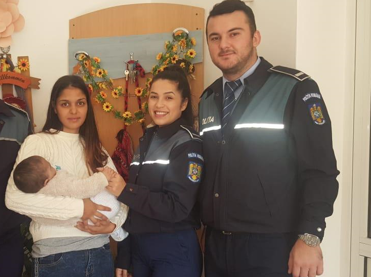 FOTO. Timea, polițista din Satu Mare care a salvat bebelușul (4 luni) răpit de tată