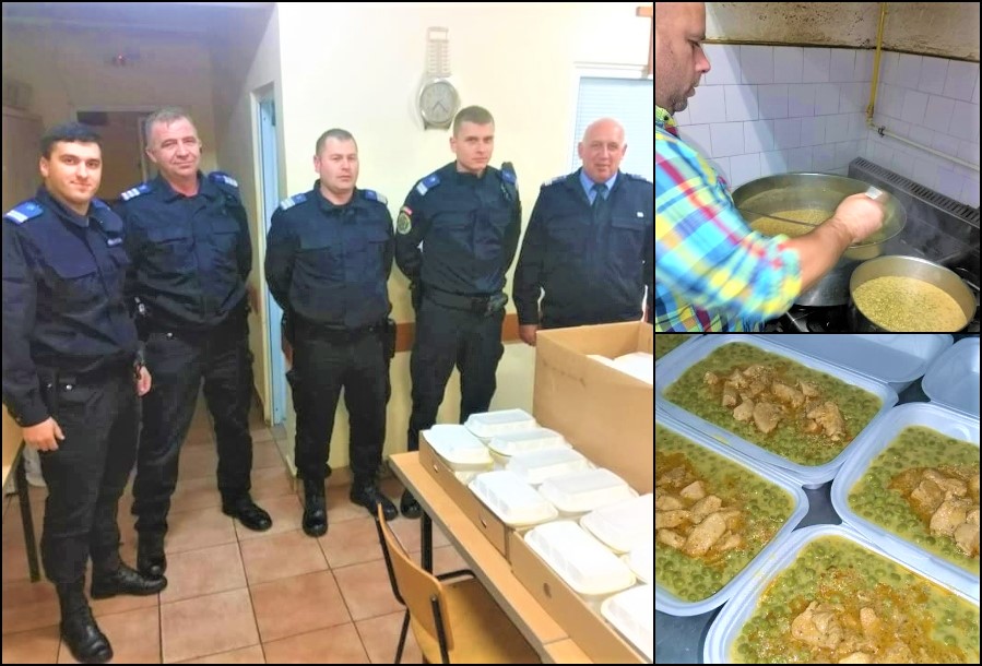 FOTO. Jandarmii sătmăreni au gătit pentru oamenii fără adăpost