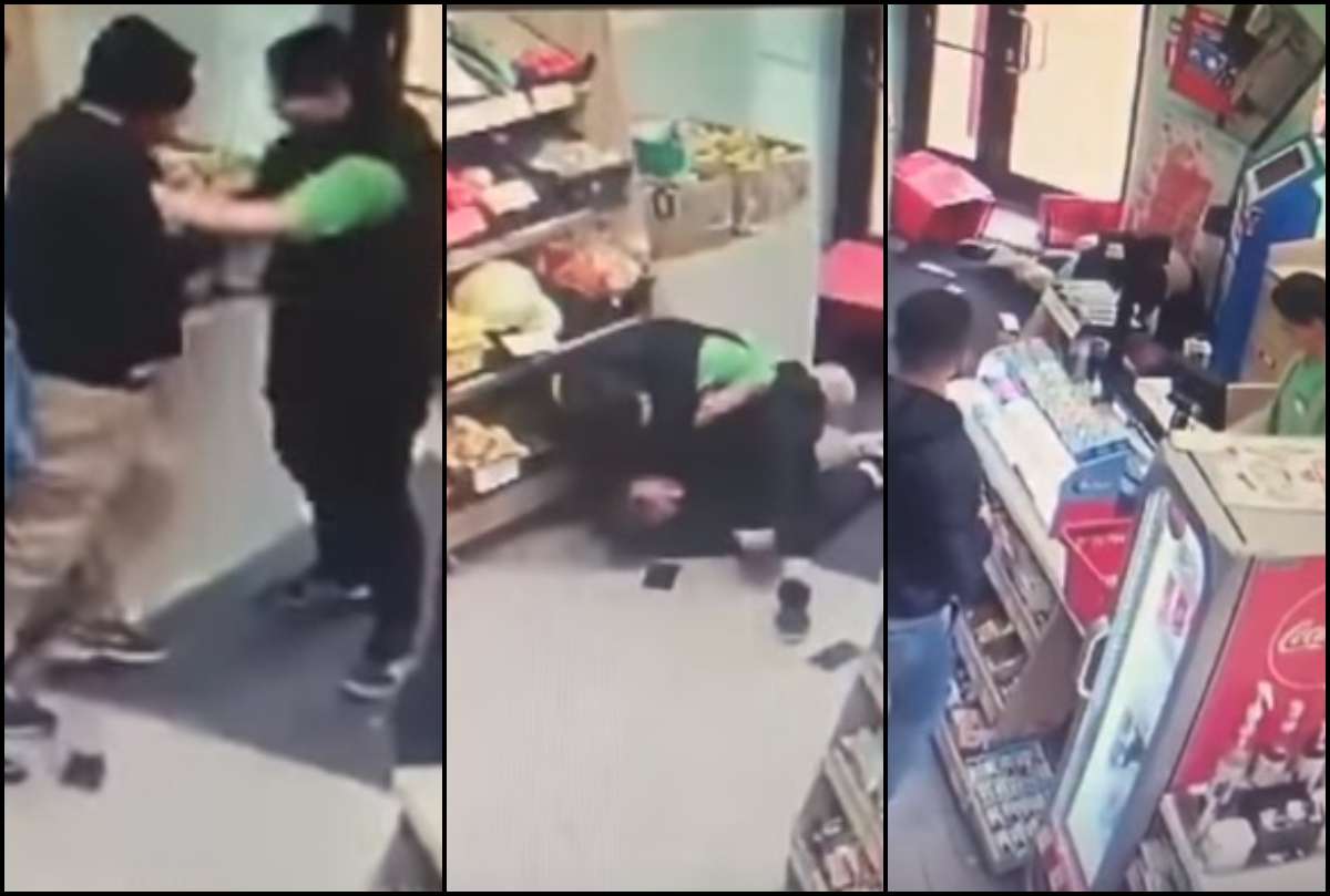 VIDEO. Imagini incredibile. O vânzătoare este bătută de hoți, clienții și colega își văd de treaba lor
